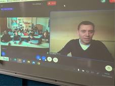 Visioconférence Classe médias et Clément Turpin