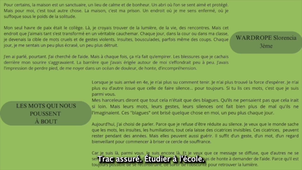 Les MOTS qui parlent des MAUX Collège Julia Nicolas