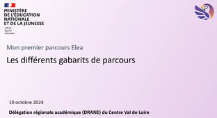 Les différents gabarits de parcours dans Elea