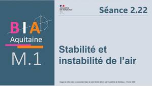 M1-S2.22 - Stabilité et instabilité de l'air.