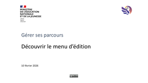 Découvrir le menu d'édition