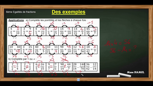 FRACTIONS - Egalités (correction fiche exercice)