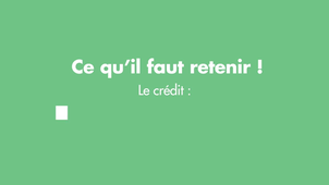 Le crédit