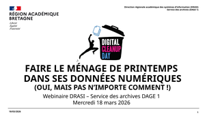 Webinaire Digital cleanup day mars 2026