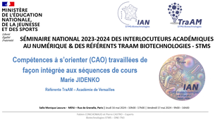 2024 - TraAM Académie de Versailles - SemNat Biotechnologies-STMS