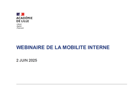 Webinaire de la mobilité interne