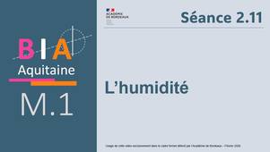 M1 - S2.11 - L'humidité