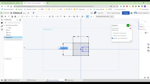 ONSHAPE modeleur 3D SaaS - TP Cisaille: porte lame guide excentrique