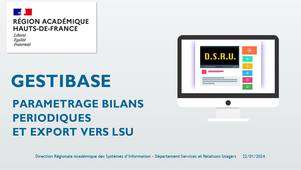 GESTIBASE parametrage bilans et export LSU