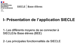 Les différents accès pour se connecter à Siècle