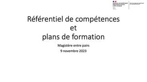 Magistère entre pairs : Utiliser un référentiel de compétences