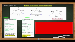 PYTHAGORE - Montrer qu un triangle est rectangle