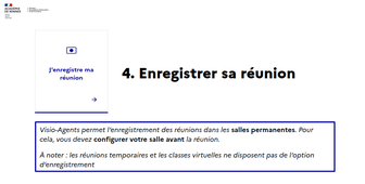 Enregistrer une réunion dans Visio-agents