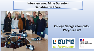 Interview de Mme Duranton, sénatrice de l'Eure