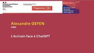 L’écrivain face à ChatGPT