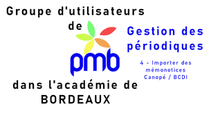 PMB - Importer des mémonotices Canopé