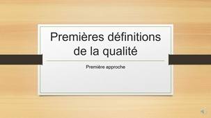 Premières définitions