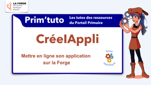CréeIAppli - comment mettre en ligne son application sur la forge une fois créé ?