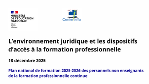 L’environnement juridique et les dispositifs d’accès à la formation professionnelle
