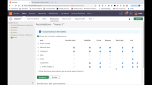 Générer les autorisations dans e-lyco 3 pour différencier et collaborer