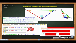 TRIANGLES SEMBLABLES Calculer des longueurs (version mai 2024)