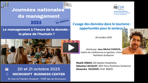JNM2025 - Atelier07 L'Usage des données dans le tourisme Sébastien JACQUOT