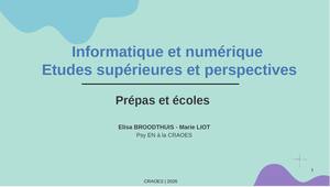 Le secteur de l'informatique et du numérique - Etudes supérieures : les prépas