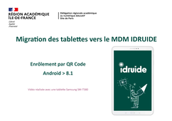 Migration Idruide (QR Code Méthode)