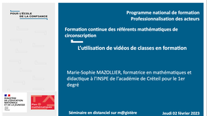 PNF 2022/2023 - RMC - Journée 2 - Le nombre à la maternelle - M-S. Mazollier