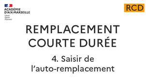 RCD : 4. Saisir de l'auto-remplacement