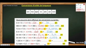 cycle4 CONVERTIR unités de longueur