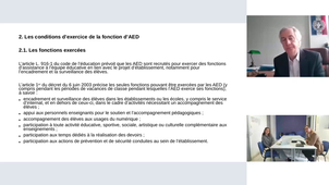 Webinaire d'information juridique pour les chefs et cheffes d'établissement de la région académique PACA : la gestion des AED