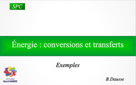 E_2-3: Énergie :exemples de calculs