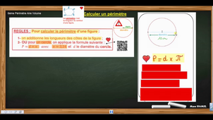 Calculer des périmètres :  carre rectangle disque