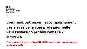 PNF Réforme des lycées professionnels 21 mars 2025 - 1re session