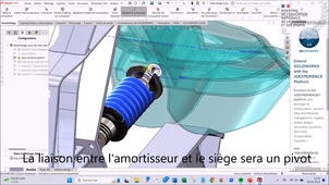 Fixation amortisseur zone d'étude