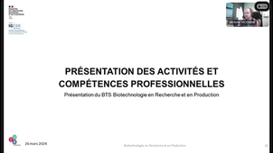 PNF 2023/2024 - 1er webinaire : Rénovation du BTS BIOTECHNOLOGIES EN RECHERCHE ET EN PRODUCTION