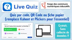 Tuto - Live Quiz, avec assistance IA, remplace Kahoot + Plickers en respectant vos données ! (Forge)