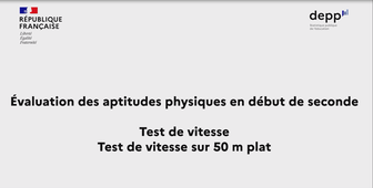 Évaluation des aptitudes physiques en début de seconde  - Test de vitesse (50 m plat)