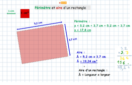 Périmètre et aire d'un rectangle