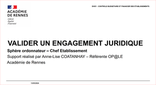 VALIDER UN ENGAGEMENT JURIDIQUE - ORDONNATEUR