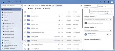 Tuto Nuage pour partager un dossier