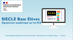 Signalement académique PCS