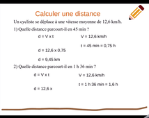 Calculer une distance avec formule