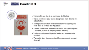 Discours candidat X - Voxapolis - Réseau Canopé