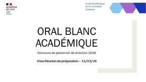 Réunion de préparation des oraux blancs