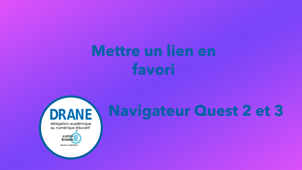 Mettre en Favori dans le navigateur des Meta Quest 2 et 3