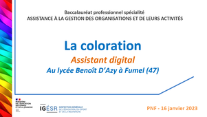PNF 16-01-2023 - BacPro AGORA - La coloration 