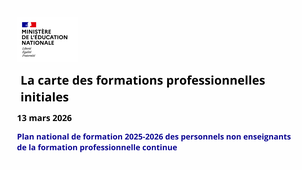 La carte des formations professionnelles initiales