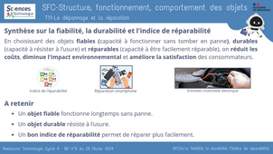 SFC2a-La fiabilité, la durabilité, l'indice de réparabilité